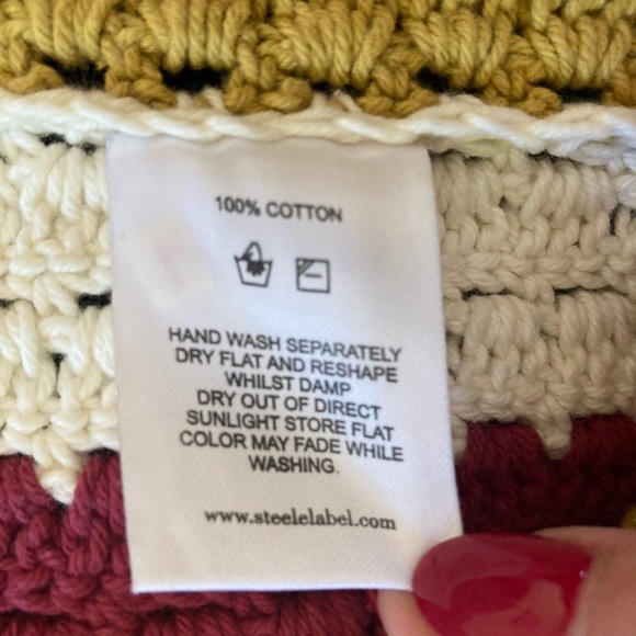 Steele the Label Kai Crochet Polo Top Button Front Striped Boho Australia - Picture 10 of 15